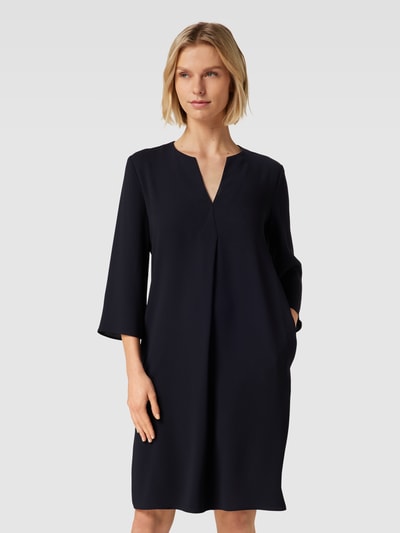 Windsor Knielanges Kleid mit Trompetenärmeln Marineblau 4