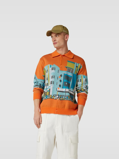 Billionaire Boys Club Strickjacke mit Motiv-Print Orange 4