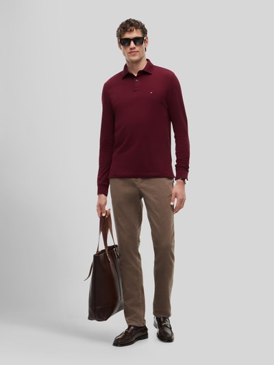 Tommy Hilfiger Regular Fit Poloshirt aus Baumwoll-Mix  Bordeaux 1
