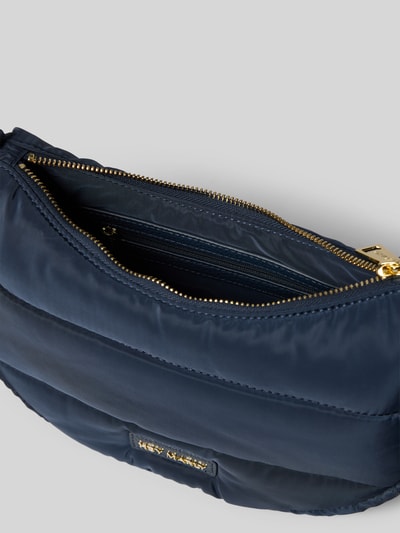 Hey Marly Handtas met doorgestikte naden en labeldetail Donkerblauw - 5