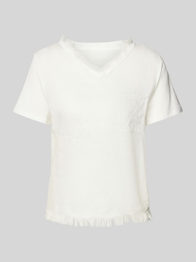 Marc Cain Blouseshirt met borstzak Offwhite - 1