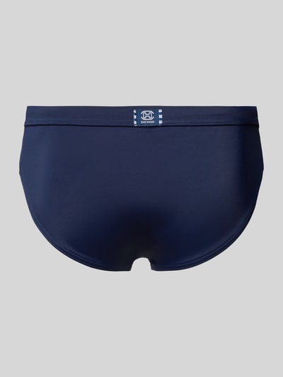 HOM Zwembroek met labelpatch, model 'SEA LIFE' Donkerblauw - 3