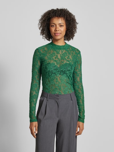 JAKE*S STUDIO WOMAN Semi-transparant shirt met lange mouwen en opstaande kraag Groen - 4