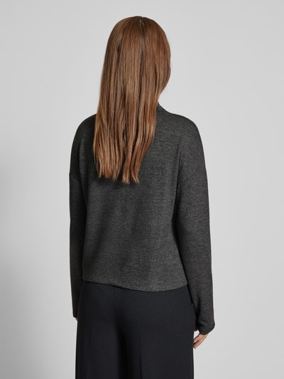 Vero Moda Regular Fit Strickpullover mit Mock-Neck-Kragen Modell 'BELLA' Metallic Black 5