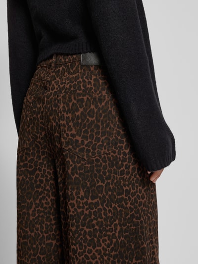 Apricot Wide Fit Jeans mit Animal-Print Modell 'ZOE' Dunkelbraun 3