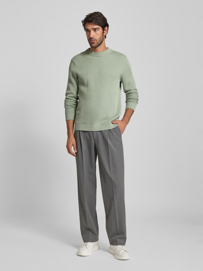 SELECTED HOMME Gebreide pullover met ribboorden, model 'DANE' Lichtgroen - 1