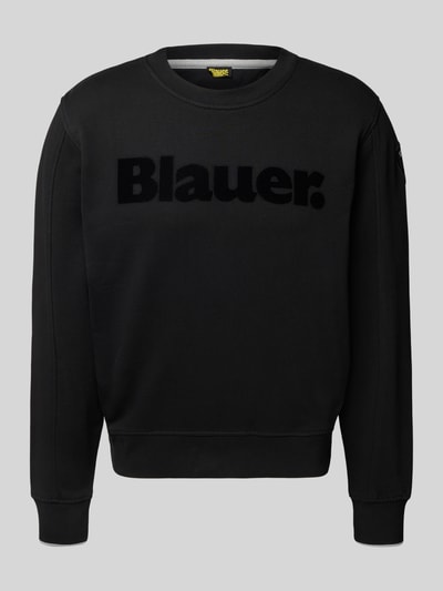Blauer Usa Sweatshirt mit Label-Print Modell 'Crosby' Black 2