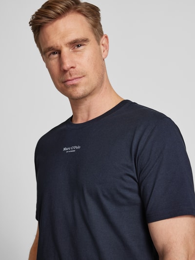 Marc O'Polo Regular Fit T-Shirt aus reiner Baumwolle Marine 3