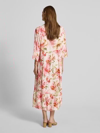 ZABAIONE Midi-jurk van viscose in laagjeslook Roze - 5