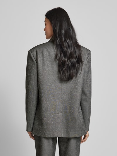 Amy Lynn Blazer mit Knopfverschluss Silber 5