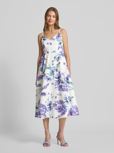 GUIDO MARIA KRETSCHMER WOMAN Sukienka koktajlowa z dekoltem w kształcie serca model ‘Carola’ Jasnofioletowy 4