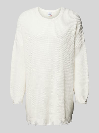 CARLO COLUCCI Strickpullover im Destroyed-Look Offwhite 2