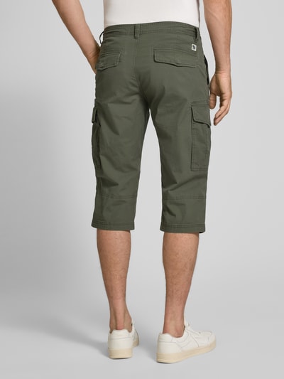 s.Oliver BLACK LABEL Relaxed fit bermuda van katoenmix, model 'FILE' Olijfgroen - 5