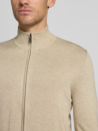 MCNEAL Strickjacke aus Viskose-Mix mit Stehkragen Mud Melange 3