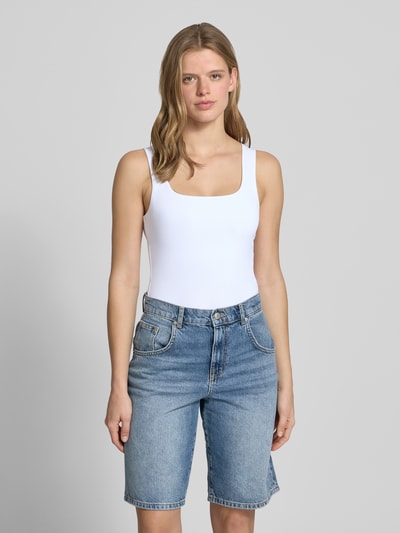 PIECES Slim Fit Tank Top mit U-Ausschnitt Modell 'LULA' Weiss 4