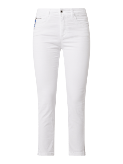 Tom Tailor Jeansy o kroju slim fit z lekko skróconymi nogawkami  Biały 2