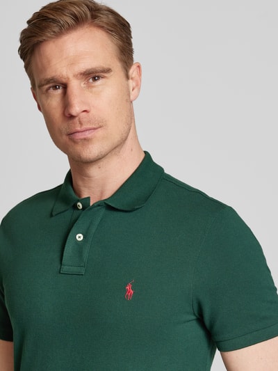 Polo Ralph Lauren Poloshirt mit Label-Stitching Dunkelgruen 3