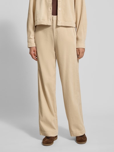 mbyM Spodnie sztruksowe z elastycznym pasem model ‘Picana’ Beżowy 4