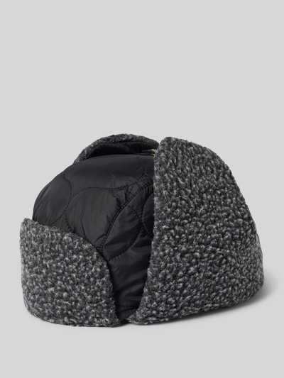 Barbour Trapper-muts met doorgestikt motief, model 'SANDBAY' Zwart - 1