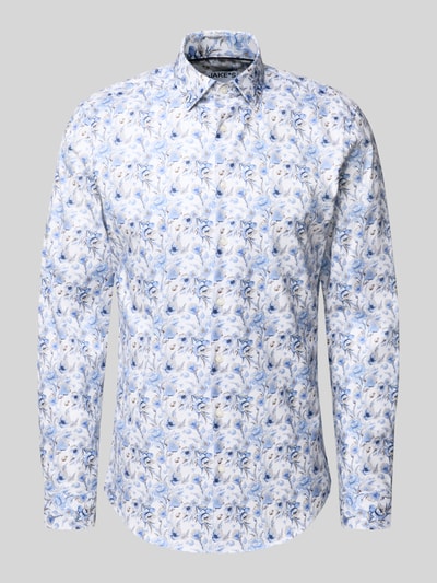 Jake*s Slim fit zakelijk overhemd van katoen met kentkraag Wit - 2