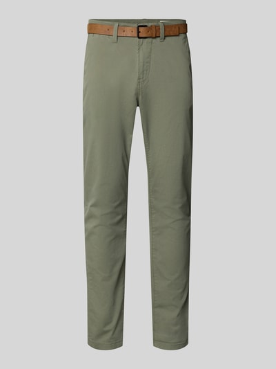 Tom Tailor Denim Slim Fit Chino aus Baumwoll-Mix Oliv 2