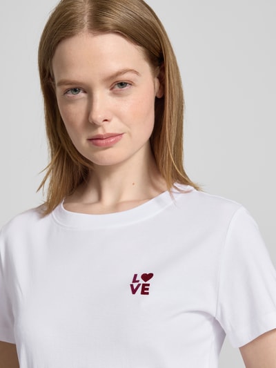 BOSS Orange Regular fit T-shirt van puur katoen Wit - 3