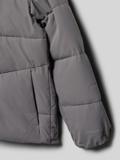 Jack & Jones Regular fit gewatteerd jack met logoprint, model 'Global' Middengrijs - 2