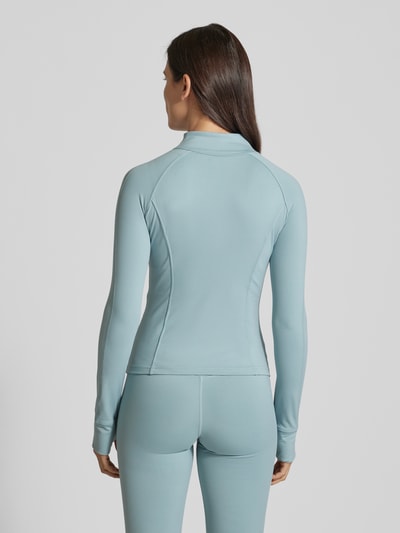 Guess Activewear Sweatjack met labelapplicatie, model 'MARIKA' Lichtblauw - 9