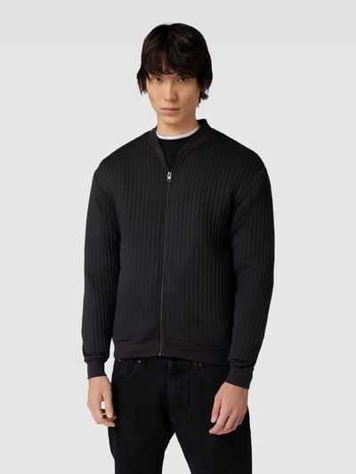 Jack & Jones Sweatjack met structuurmotief, model 'EVENTI' Zwart - 4