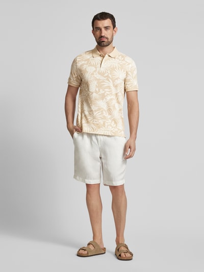 Gant Poloshirt met korte knoopsluiting Beige - 1