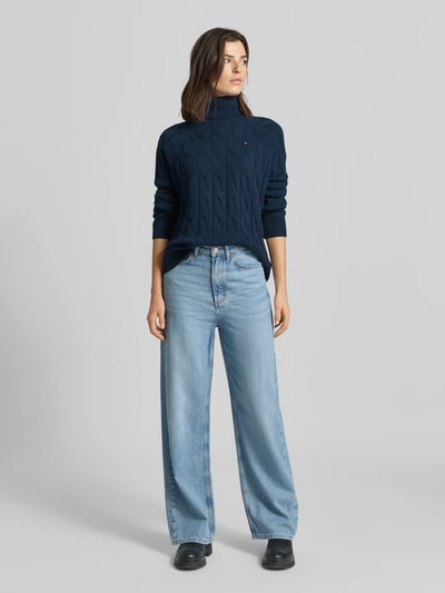 Tommy Hilfiger Golf o kroju relaxed fit z czystej wełny Granatowy 1