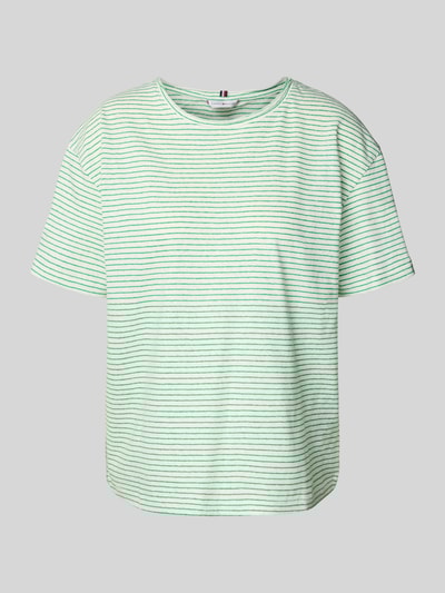Tommy Hilfiger Relaxed fit T-shirt van een mix van linnen en katoen Lichtgroen - 2