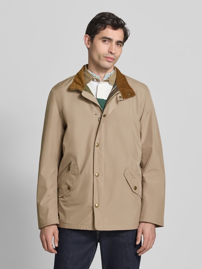 Barbour regular fit hemdjack met staande kraag Zand - 4