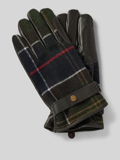 Barbour Handschuhe mit Druckknopfverschluss Modell 'NEWBROUGH' Gruen 1