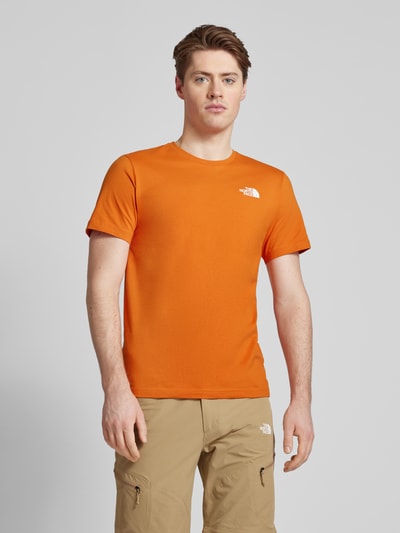 The North Face T-shirt met labelprint Oranje - 4