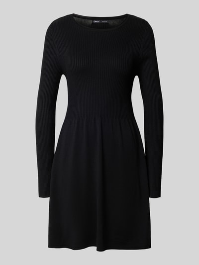 ONLY Regular Fit Strickkleid aus Viskose-Mix Modell 'ALMA' Black 1