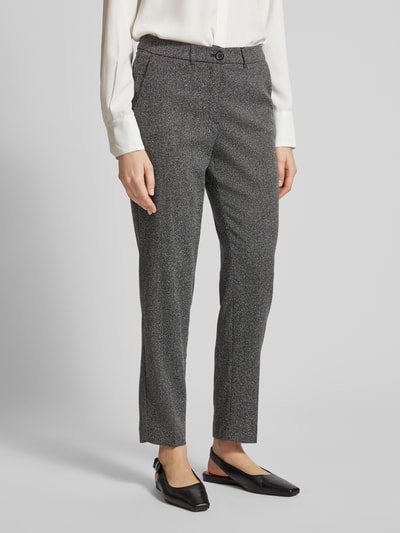 Betty Barclay Slim fit stoffen broek met persplooien Antraciet - 4