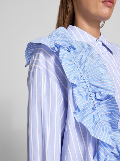 Essentiel Antwerp Relaxed Fit Hemdbluse aus reiner Baumwolle Modell 'IBODY' Hellblau 3