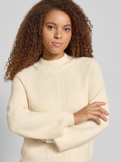 Only Regular fit gebreide pullover van viscosemix, model 'KATIA' Offwhite - 3