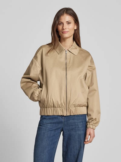 Jake*s Casual Bomberjacke mit Leistentaschen Beige 4