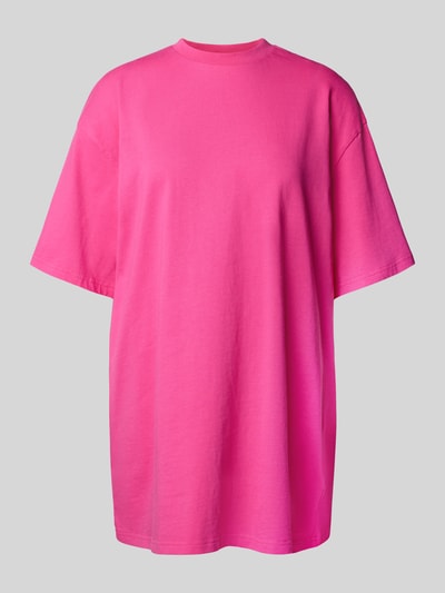 OH APRIL Oversized T-Shirt mit geripptem Rundhalsausschnitt Pink 2