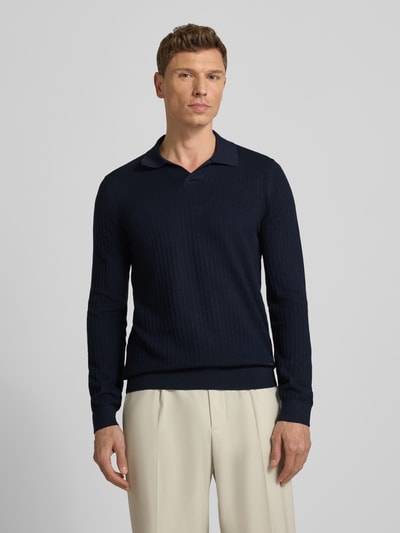 JOOP! COLLECTION Strickpullover mit Umlegekragen Modell 'Galdino' Marine 4