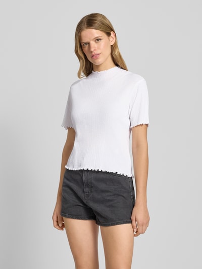 Marc O'Polo Denim Slim fit T-shirt van geribde jersey Wit - 4