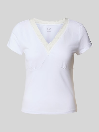 GAP T-Shirt mit V-Ausschnitt Weiss 2