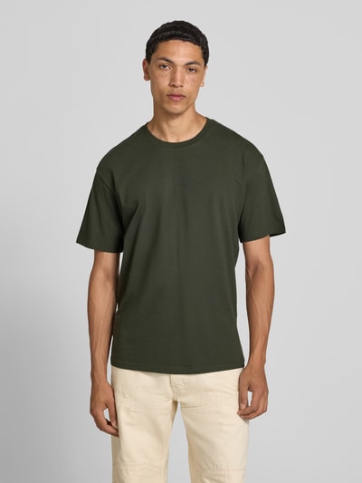 JACK & JONES damski t-shirt o kroju regular fit z okrągłym dekoltem Oliwkowy 4