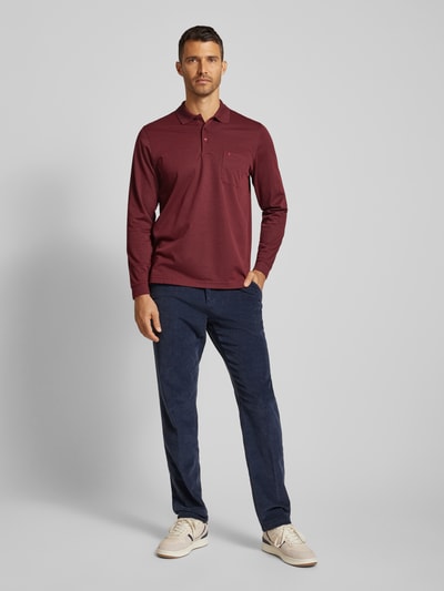 RAGMAN Regular fit poloshirt met borstzak Bordeaux - 1