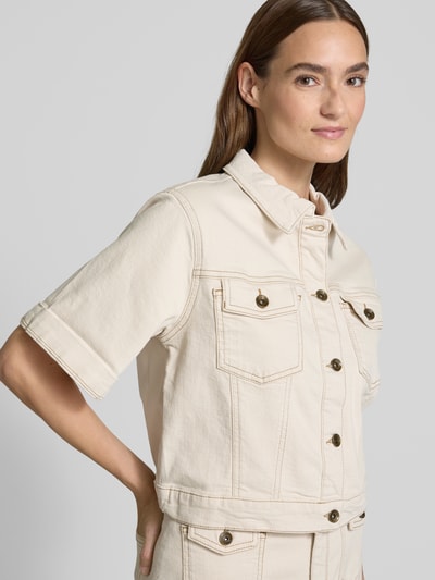 MOS MOSH Jeansjacke mit 1/2-Arm Modell 'Lette' Ecru 3