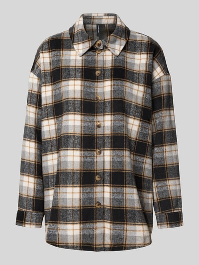 Vero Moda Regular fit overhemdblouse met ruitmotief, model 'NAYA' Offwhite - 2