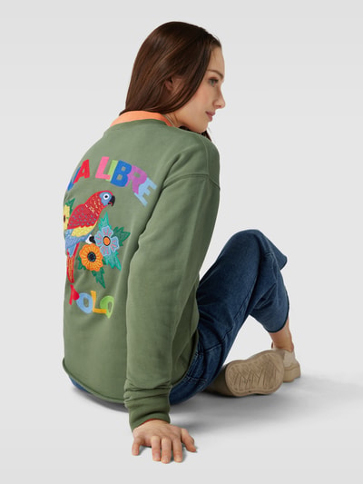 Polo Ralph Lauren Regular Fit Sweatshirt mit Label-Stitching Modell 'VIVA' Khaki 3