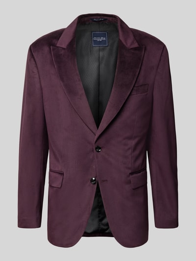 Christian Berg Men 2-Knopf-Sakko aus Samt Aubergine 2